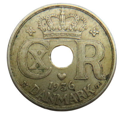 10 Öre Münze Dänemark 1936