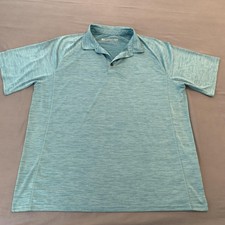 Ariat Polo Shirt Mens XL Blue AriatTEK Heat Series Moisture Wicking Performance