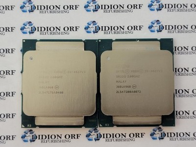 Lot of 2 INTEL Xeon E5-4627V3 SR22Q 2.60 GHz 25 MB 135 W SKU 20858