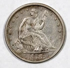 1858 Seated Liberty Half Dollar – Graffiti – AU/XF Details – See Photos #203