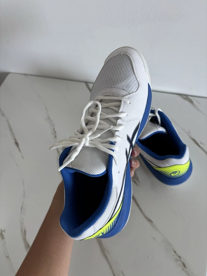 ASICS Men's Gel-Dedicate 8 Pickleball/Tennis Shoes White/blue,yellow, Size 10.5 - Image 4 of 4
