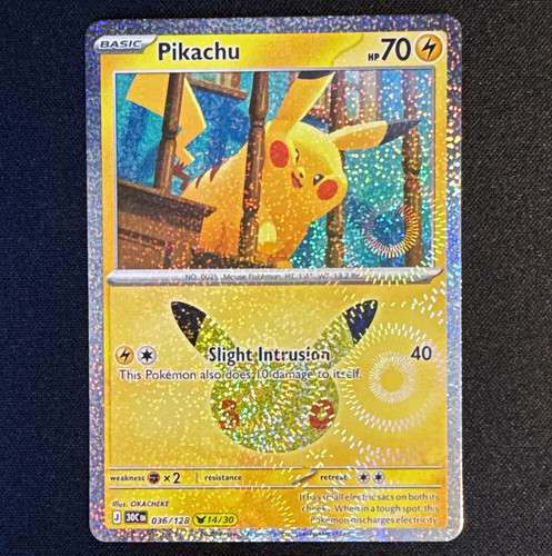 Pikachu 036/128 30th Celebration Holo (14/30)