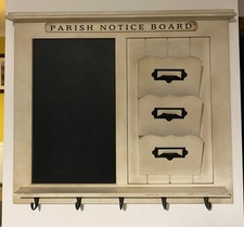Beautiful Shabby Chic Kitchen Notice Board 58x51 CM Cream Chalkboard