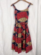 Trashy Diva fit & flare swing dress stretch cotton pinup retro vamp colorful 0