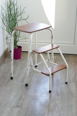 Vintage Trittklappleiter Stehleiter Loft Trittleiter Klappbar 60/70er Jahre