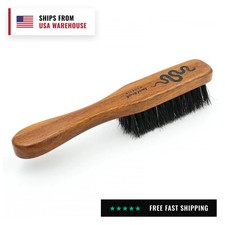 Small Beard Brush with Handle for Men, Travel Boar bristle Hair Beard Grooming B