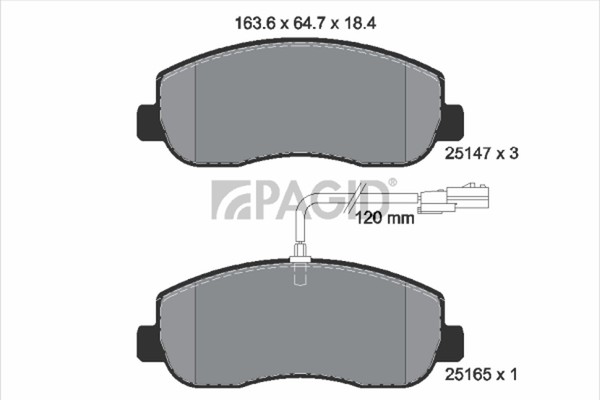 Bremsbelagsatz Scheibenbremse Pagid T1969N FüR Opel Movano X62 Bus Cdti FWD RWD-image
