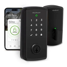 Kwikset HALO Select Touchscreen WiFi Matter Enabled Smart Lock Deadbolt Black