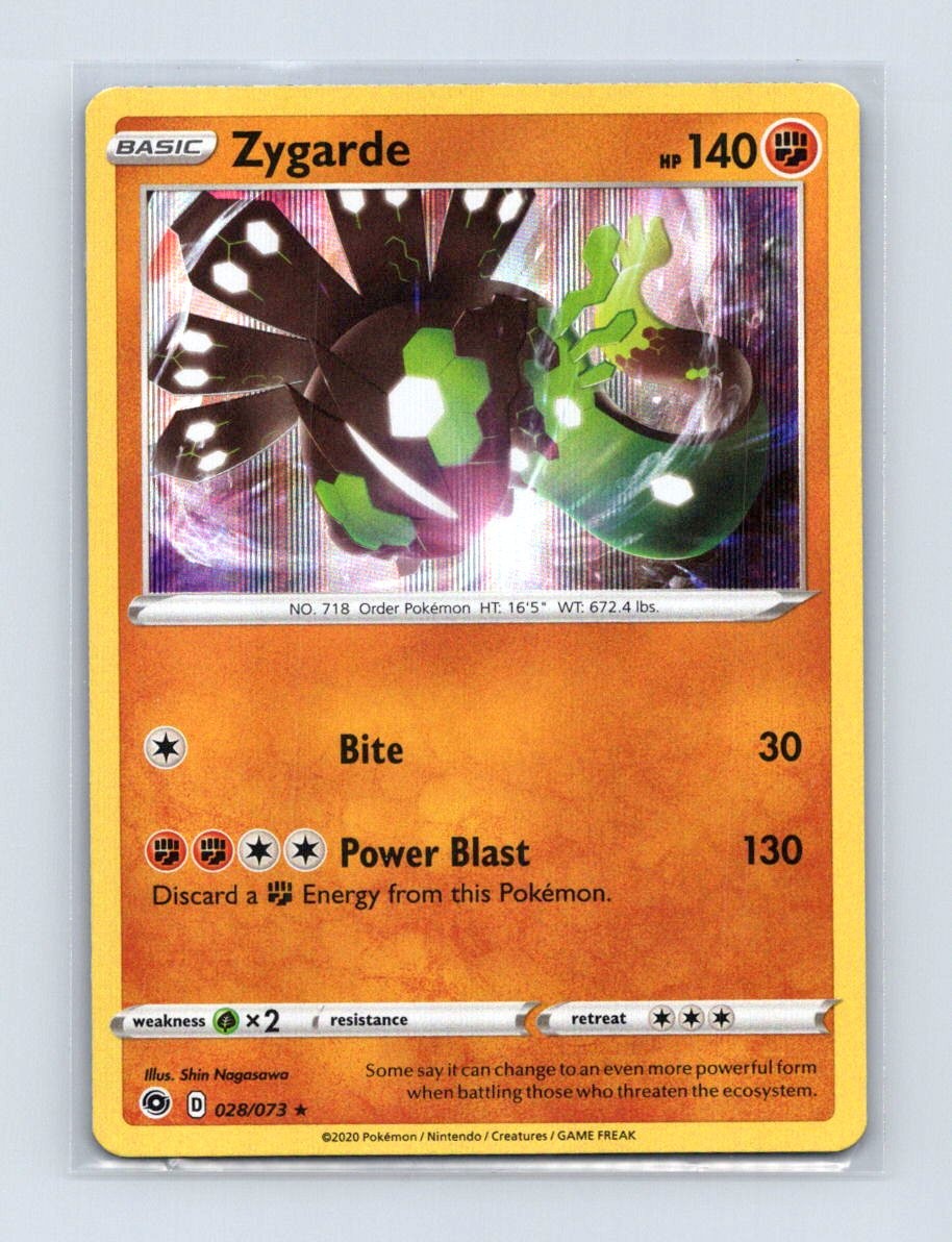 Zygarde 028/073 Holo Rare Champion's Path Pokemon Holo Lightly Played
