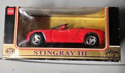 Chevy Corvette Convertible Stingray III Vintage 1:24 Motormax 1990's Diecast