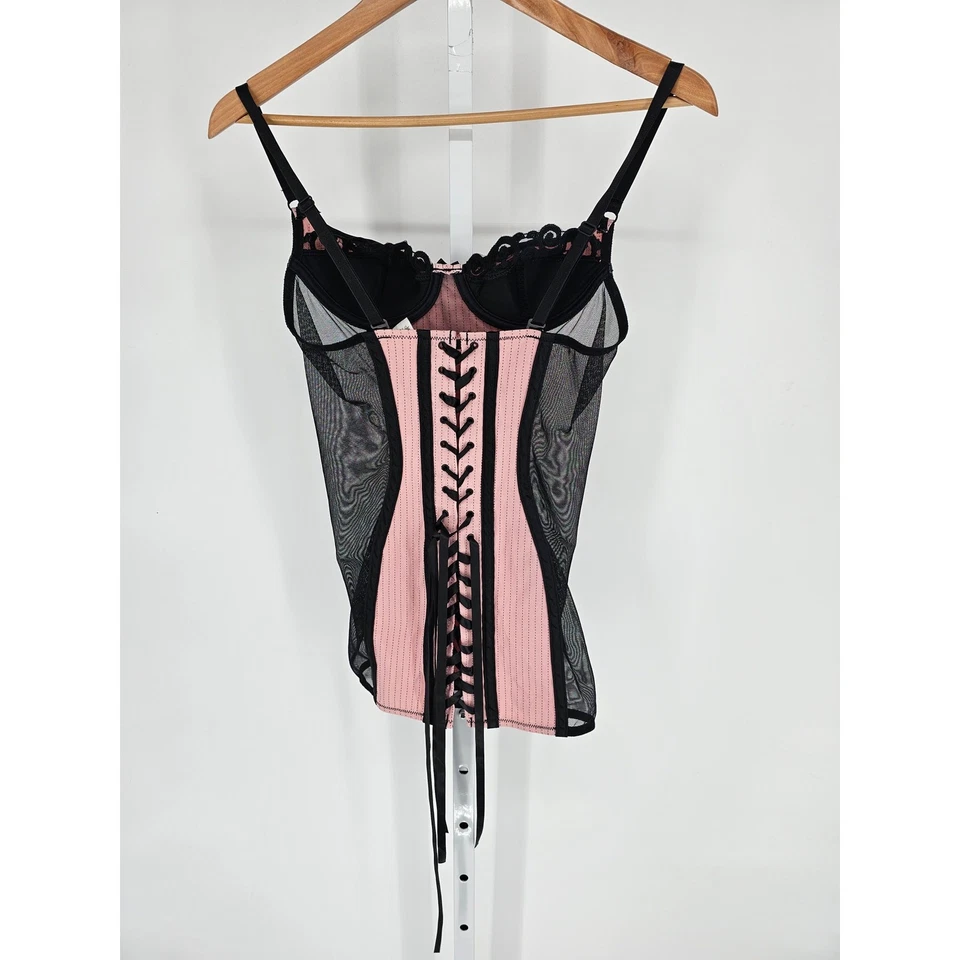 Vintage Shirley of Hollywood Womens Sz 32 Lace Back Corset Nightgown Nightie - Image 3 of 4