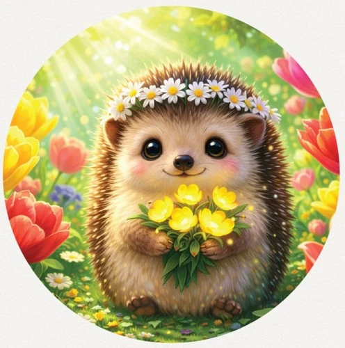 Hayleybug 1/2 oz Garden Spikes Hedgehog silver round w/ COA POP 15