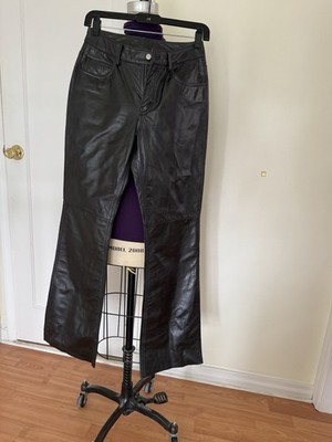 Real Leather Fully Lined Brand New 5 Pockets Bootcut Leather Pants Size 3/4
