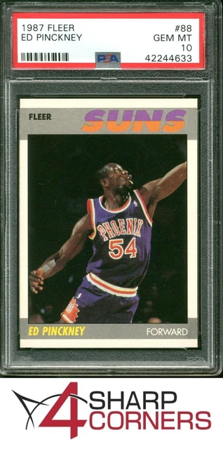 1987 Fleer #88 Ed Pinckney RC Suns PSA 10 SET BREAK