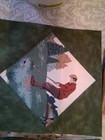 9 Handsewn Golfer Squares For Quilt, Pieced, All Different Scenes — photo 2
