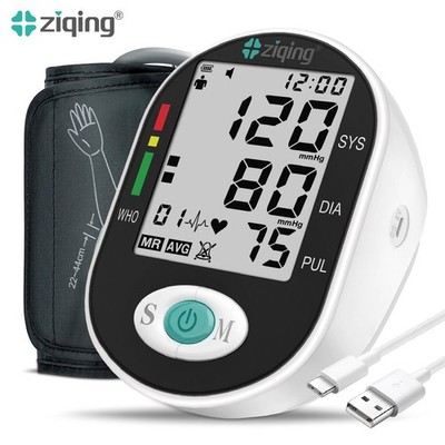 LCD Digital Blood Pressure Monitor Arm BP Large Cuff Pulse Meter Machine&Voice