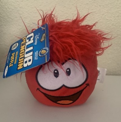 Disney Club Penguin Red Puffle Smiling Plush & Beans Jakks 5