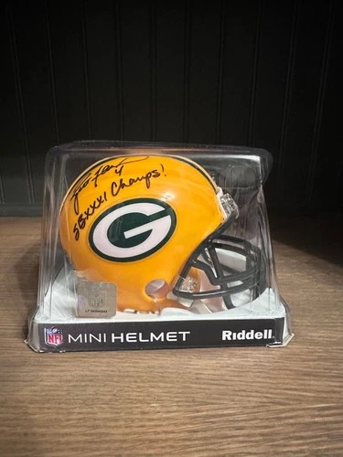Riddell Mini Helmet Brett Favre Signed Green Bay Packers COA Hologram Authentic