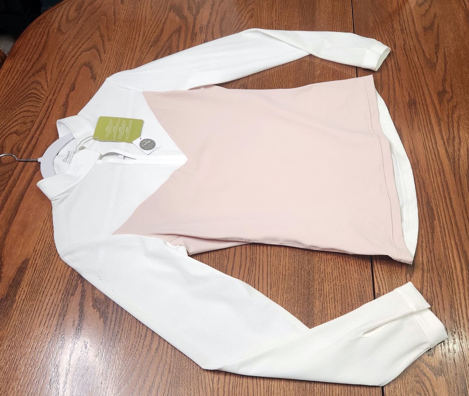 Samshield, New, long sleeve show shirt, pink white, Large