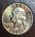 1955 Washington Quarter.  MS BU.