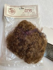 Imsco Size 5/7 Curly Brown Doll Wig - New Old Stock