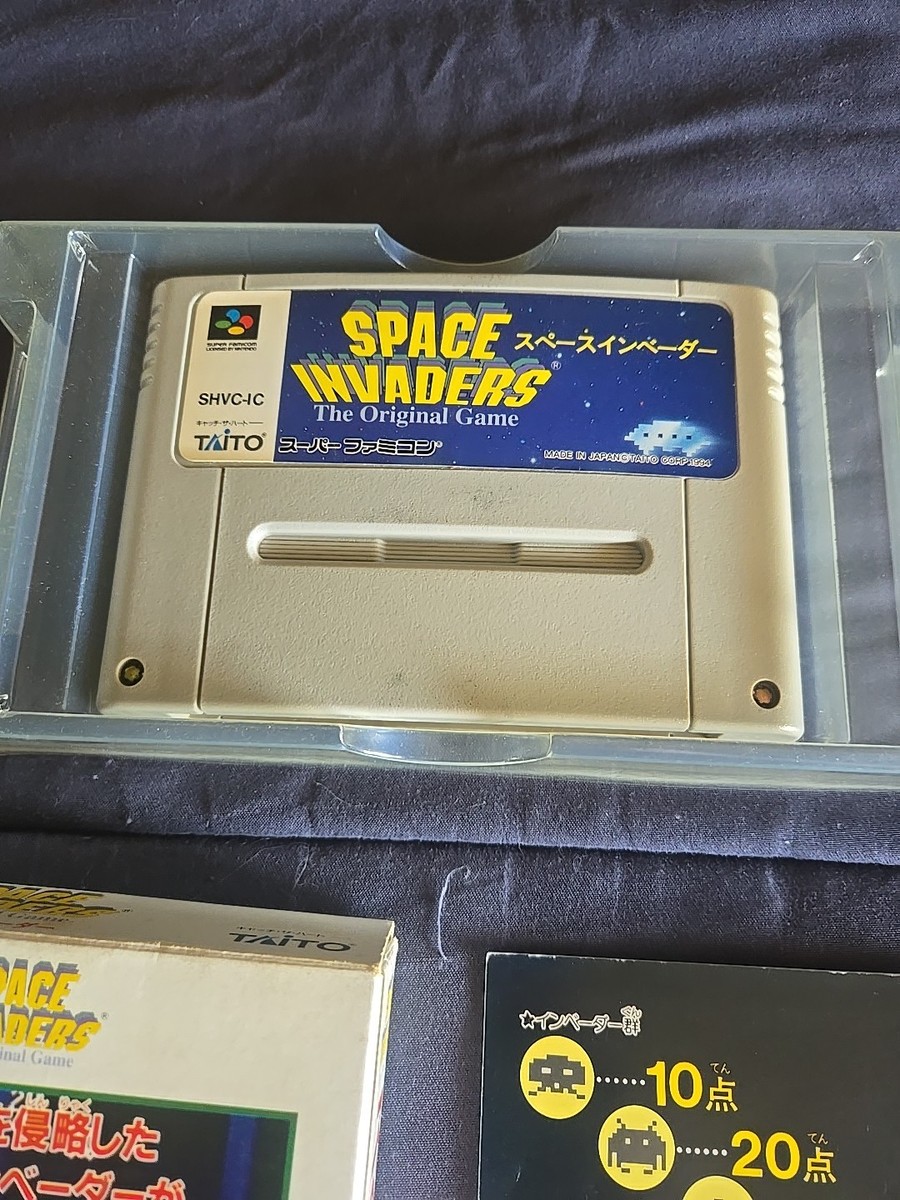 NINTENDO SUPER FAMICOM SFC Space Invaders Japanese Version Boxed