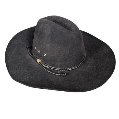 Stetson XXXX 57 7 1/8 Beaver Carson Felt Black Western
