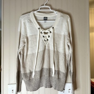 SOHO  Jeans New York & Co Women's  Sweater Knit, lLong sleeves size Large 