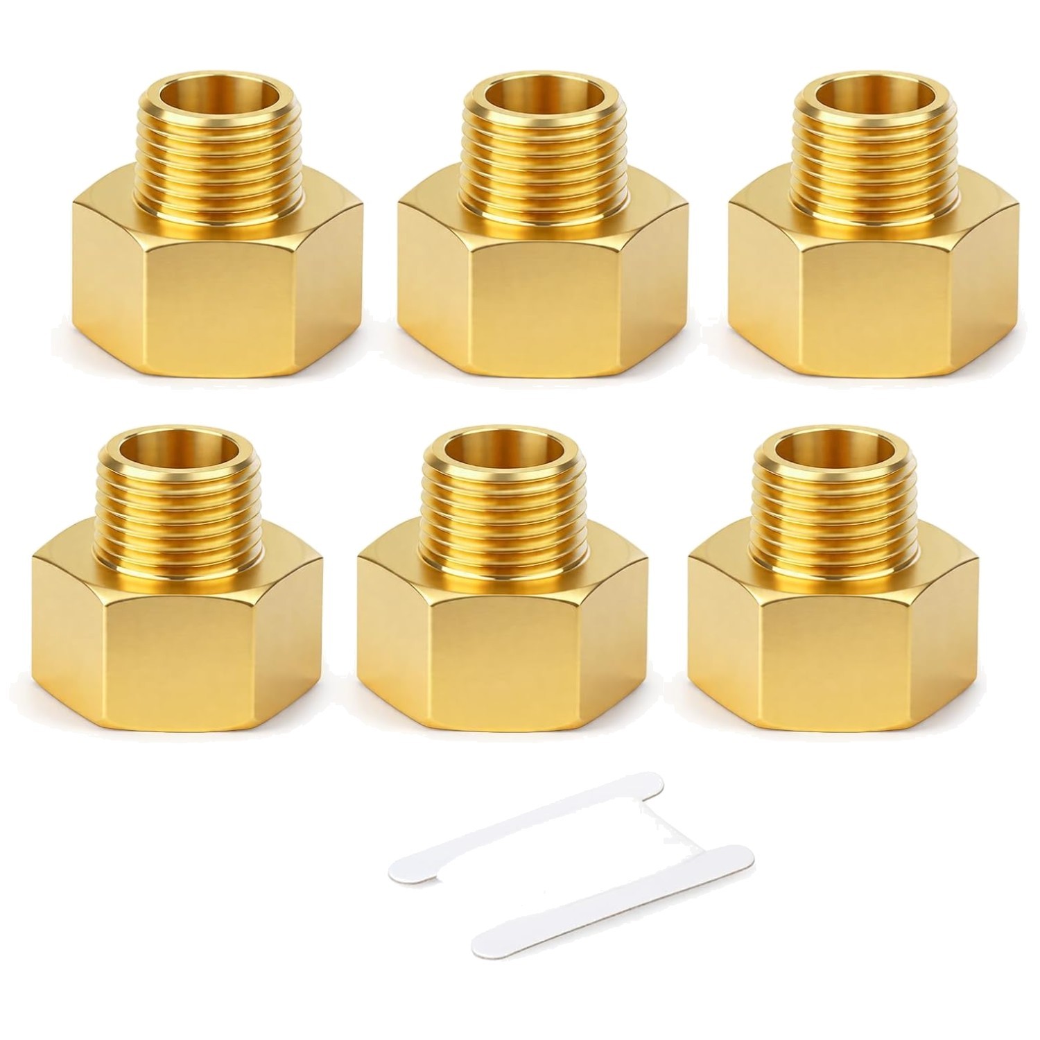 Brass Pipe Fitting Reducer, 3/4" Female x 1/2" Male