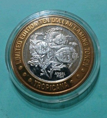 Tropicana Las Vegas Limited Edition $10 Ten Dollar Gaming Token .999 Fine Silver