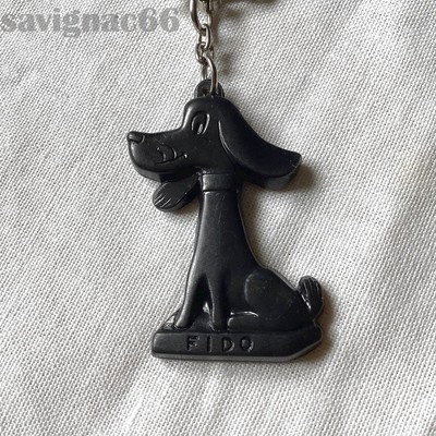 FIDO French Dog Charm Black Vintage 1960s 70s French Pet Food Collectible rr1