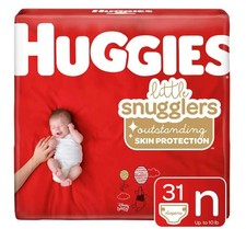 Huggies Little Snugglers Baby Diapers with Tabs - Newborn- 31 CT