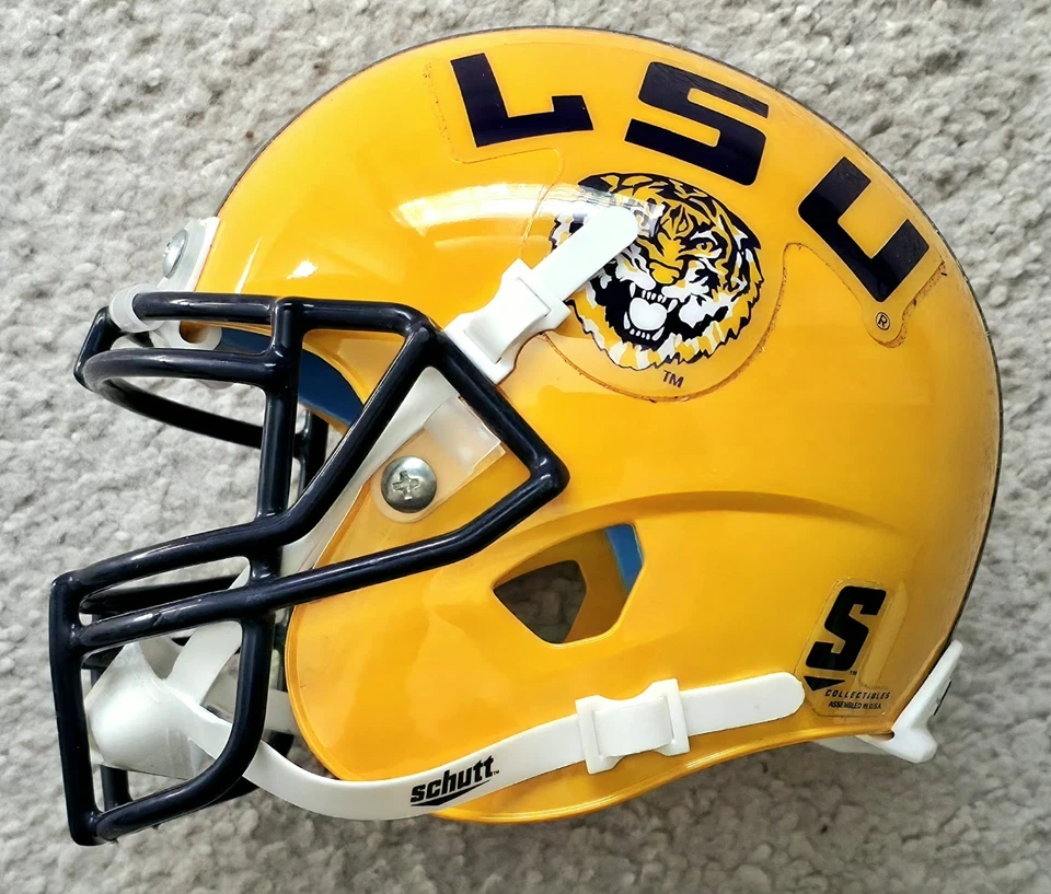 🔥 Patrick Peterson Signed LSU Tigers Mini Helmet w/JSA COA & Display Case! WOW! - Image 4 of 4