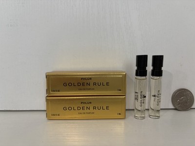 2 X Phlur Golden Rule Eau de Parfum 0.06 Oz 2 mL Unisex Perfume Spray Sample