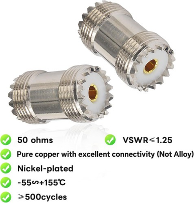 #ad 2x Double female UHF barrel connector Will connect two PL259 plugs. $7.99