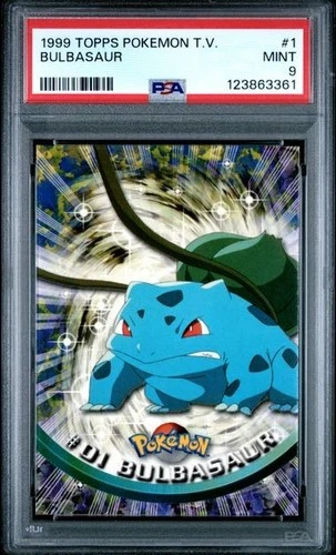 1999 Topps Pokémon T.V. #1 Bulbasaur PSA 9 MINT