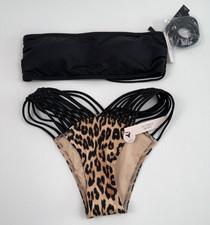 Victoria's Secret Swim Bandeau Top S Brazilian Bottom XS Bikini Set NWT