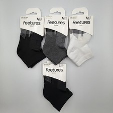 Feetures Golf Socks - Max Cushion - No Blisters - Black Gray White - Unisex