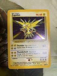 Pokémon TCG Zapdos Base Set 16/102 Holo Rare