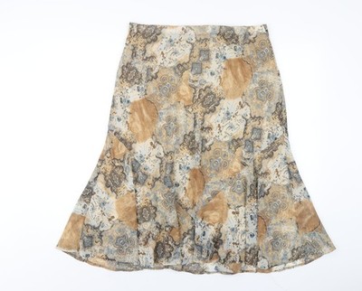 CMD Damen Bunt Geometrisch Polyester A-Linie Rock Größe 14