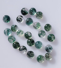 Natural Moss Agate Round Cabochon 6mm to 20mm Loose Gemstone