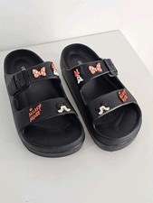 Disney Mickey & Minnie Mouse Black Sandals Slides UK 3 EU 36 – New