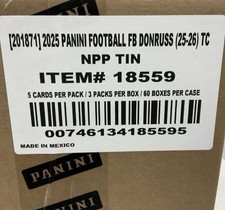 2025 Panini Football Donruss Holiday Tins Factory Sealed Case Of 60