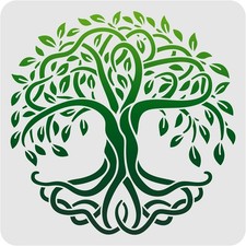 Tree of Life Stencils Tree Life Pattern Decoration Template 12x12 Inch Plastic