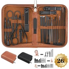 26x Nail Care Personal Manicure Pedicure Set For Men's/Women Travel Grooming Kit