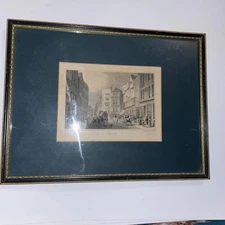 Antique 1830 Georgian Etching - “Aldgate” By Thomas Shepherd & W Wallis 32x25cm