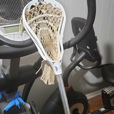 STX White Lacrosse Complete Stick w/ Strung M...