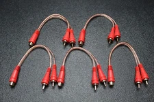 5 PCS RCA WIRE AUDIOPIPE Y SPLITTER 1 FEMALE 2 MALE CAR HOME AUDIO INTERCONNECT