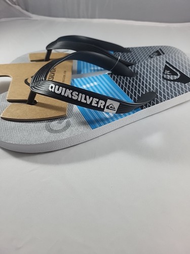 Sandalias Quiksilver Java Chanclas EE. UU. Para Hombre Talla 7 Gris Blanco Azul Playa Surf - Imagen 6 de 8