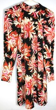 Who What Wear Wallpaper Mums Floral On Black Long Sleeves Balloon Dress Medium